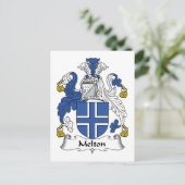 Carte Postale Melton Family Crest (Debout devant)