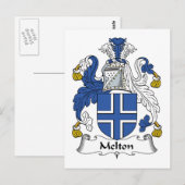 Carte Postale Melton Family Crest (Devant / Derrière)
