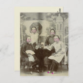 Carte Postale Membres de la caste, opéra de Pékin, vers 1880 (Devant / Derrière)