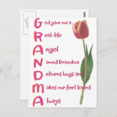 Carte Postale mémé (Devant / Derrière)