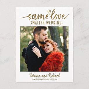 Carte Postale Même amour cœur mignon Mariage réduit 3 Photo Post