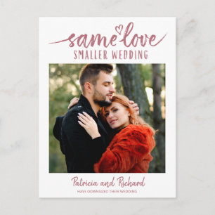 Carte Postale Même amour Cœur mignon Réduction Mariage 3 Photo