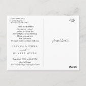 Carte Postale Même amour Nouveau Mariage de plan Changer la date (Dos)