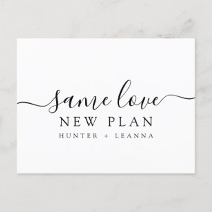 Carte Postale Même amour Nouveau plan Mariage Changer la date Po