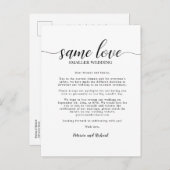 Carte Postale Même Amour Petit Mariage Mariage de redimensionnem (Devant / Derrière)