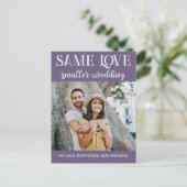 Carte Postale Même amour petit mariage réduit photo simple (Debout devant)