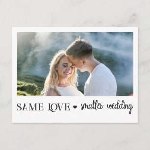 Carte Postale Même amour petit mariage réduit photo simple