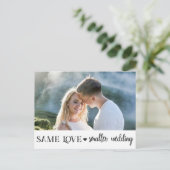 Carte Postale Même amour petit mariage réduit photo simple (Debout devant)