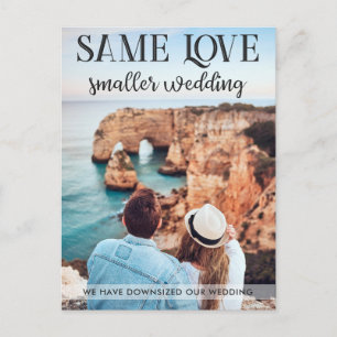 Carte Postale Même amour petit mariage réduit simple photo p