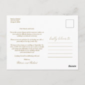 Carte Postale Même Amour Télédimensionner Mariage Simple Élégant (Dos)