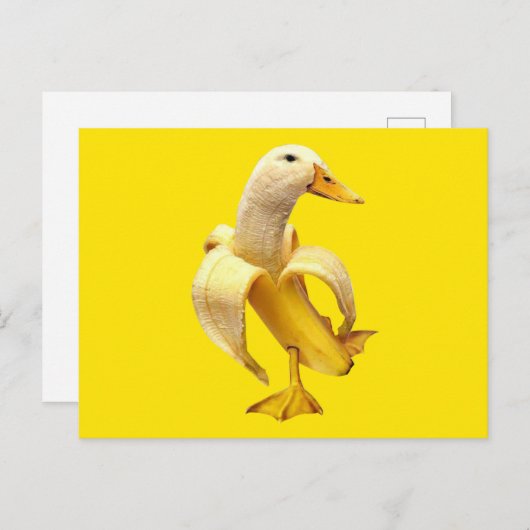 Carte postale Mème Canard Banane (Devant / Derrière)