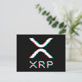 Carte Postale Mème Crypto Devise XRP Glitch CryptoCurrency (Debout devant)