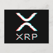 Carte Postale Mème Crypto Devise XRP Glitch CryptoCurrency (Devant)