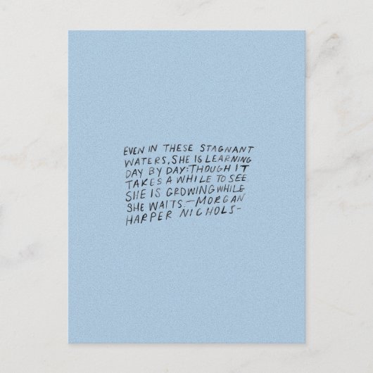 Carte Postale Même dans ces eaux stagnantes (Devant)