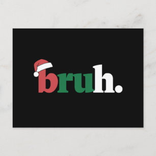 Carte Postale Mème de Bruh Citation Drôle Salutation de Frère No