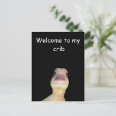 Carte Postale Mème de canard drôle : Bienvenue à My Crib Duck (Debout devant)