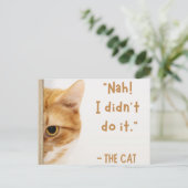 Carte Postale Mème de chat Brown blanc amusant Moment relatif (Debout devant)