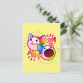 Carte Postale mème de chat pop (Debout devant)