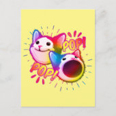 Carte Postale mème de chat pop (Devant)