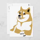Carte Postale Mème de Doge (Devant / Derrière)