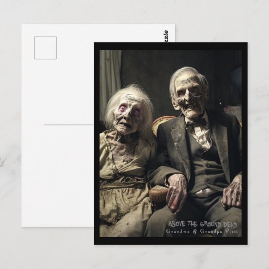 Carte Postale Mémé et Papi Pizzi (Devant / Derrière)