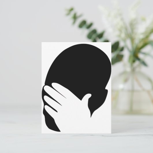 Carte Postale Mème Facepalm (Debout devant)