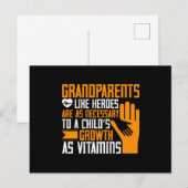 Carte Postale Mémé - Grands-parents comme héros (Devant / Derrière)