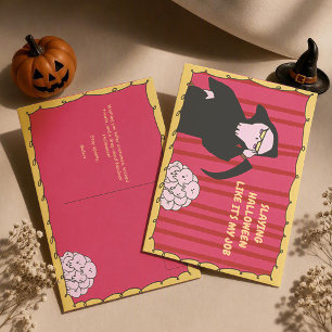 Carte Postale Mème Halloween joli Faucheur