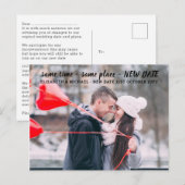 Carte Postale Même heure NOUVEAU DATE BUDGET Mariage photo (Devant / Derrière)