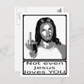 Carte Postale Même Jésus ne t'aime pas (Devant / Derrière)