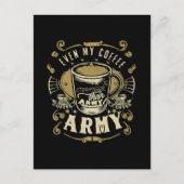 Carte Postale Même mon café est plus fort que l'armée (Devant)