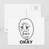 Carte Postale Mème Okay Guy (Devant / Derrière)