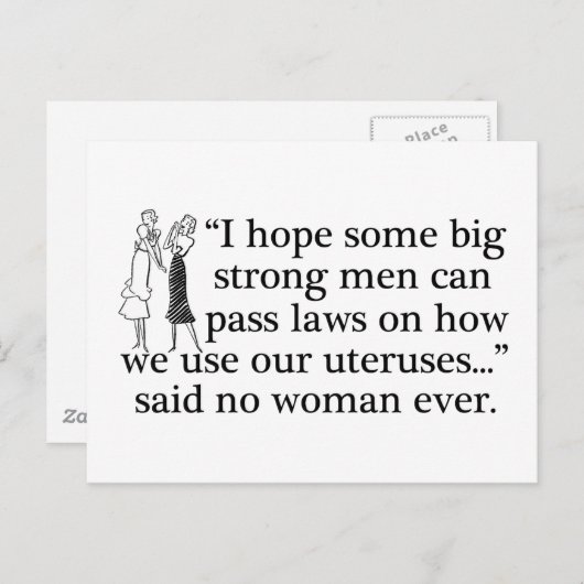 Carte Postale Mème Pro Choice (Devant / Derrière)