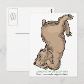 Carte Postale "Même un ours peut apprendre à danser" (Devant / Derrière)