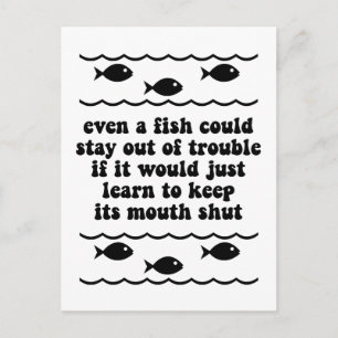 Carte Postale Même un poisson pourrait rester en dehors des ennu