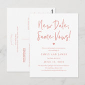 Carte Postale Même Vows ÉDITABLE COULEUR Modifier La date (Devant / Derrière)