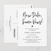 Carte Postale Même Vows ÉDITABLE COULEUR Modifier La date (Devant / Derrière)