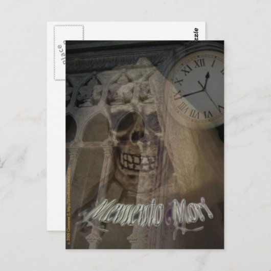 carte postale memento mori 1 (Devant / Derrière)