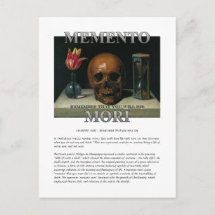 Carte Postale Memento Mori - Rappelez-vous que vous allez mourir
