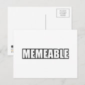 CARTE POSTALE MÉMOIRE (Devant / Derrière)