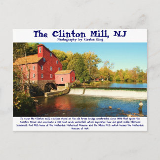 Carte Postale mémoire 1 135, The Clinton Mill, NJ, Photographie.
