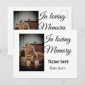 Carte Postale mémoire affectueuse souvenir ajoutez le nom de l'a (Devant / Derrière)