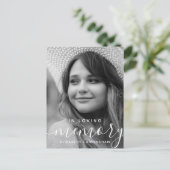 Carte Postale Mémoire d'amour Memorial Moderne Élégant Photo (Debout devant)