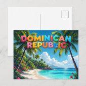 Carte Postale mémoire de la République dominicaine (Devant / Derrière)