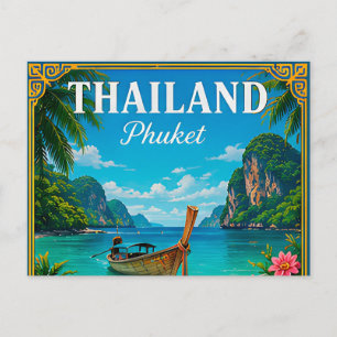 Carte Postale 🌴 Mémoire de plage de Phuket Thaïlande lors d'un