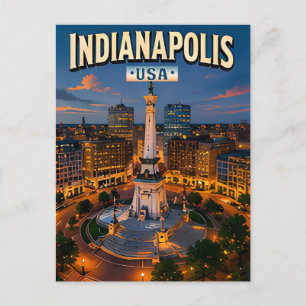 Carte Postale 🏁 Mémoire de vacances à Indianapolis Indiana