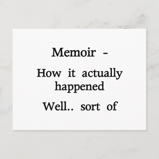 Carte Postale Mémoires Comment c'est arrivé (Devant)