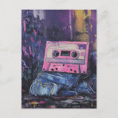 Carte Postale Mémoires Rétro Denim et Cassette Audio (Devant)