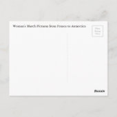 Carte postale Mémorabilia de la marche des femmes (Dos)