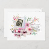 Carte postale Memorial avec Fleurs de versets de P (Devant / Derrière)